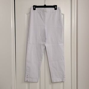 Kim Rogers White Pull on Pants EUC Size 12